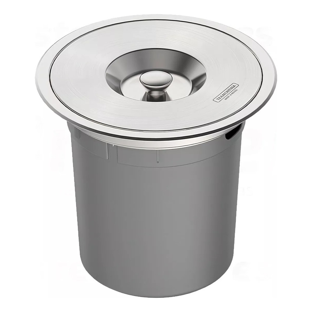 Lixeira De EmbutirTramontina Aço Inox 5 Litros Para Cozinha Alta Qualidade e Resistencia em Oferta na Shopee