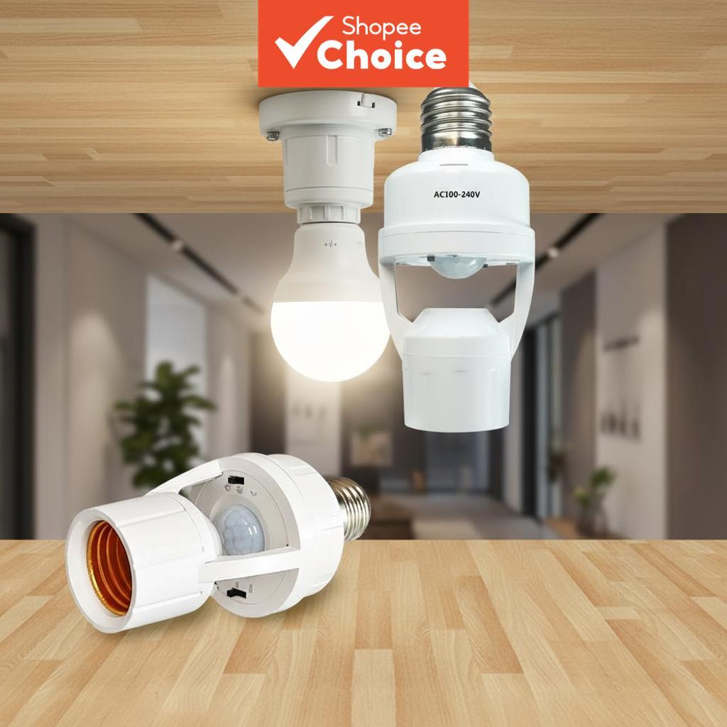 Adaptador de Sensor de Movimento E27 para Lâmpada, Base de Luz, Interruptor Automático de Lâmpada com Sensor