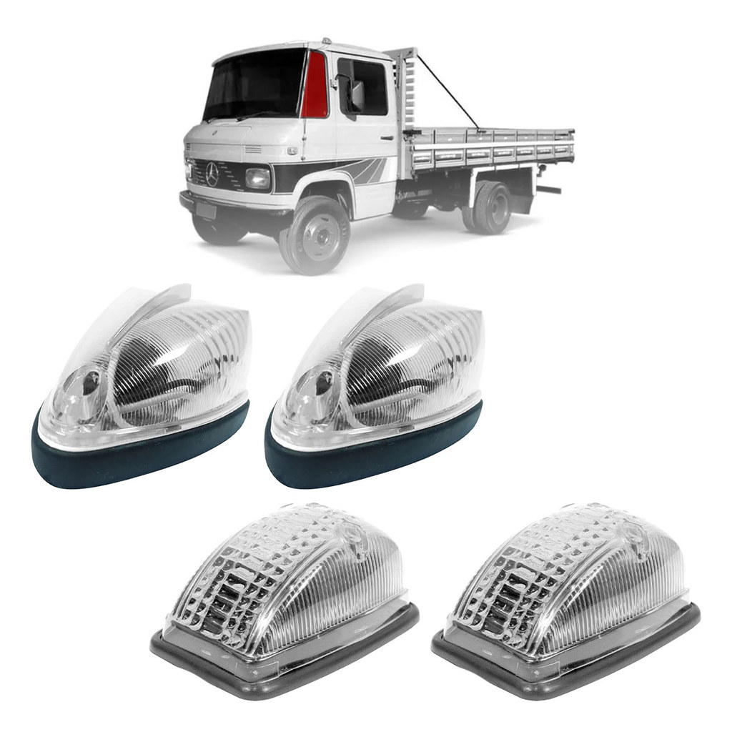Kit Lanterna de Teto e Pisca Seta Dianteira MB 608 708 Caminhão Mercedes-Benz Cristal em Oferta na Shopee