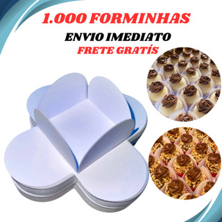 1000 Forminhas Brigadeiro Para Doces Finos 4 Petalas Confeitaria Festas Aniversário Brigadeiro em Oferta na Shopee