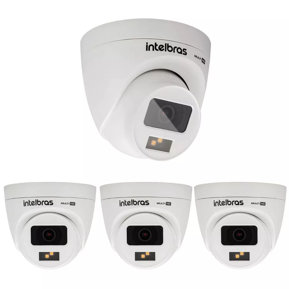Kit 4 Câmera Multi HD 1 Megapixel 20m VHD 1120 D FULL COLOR Intelbras