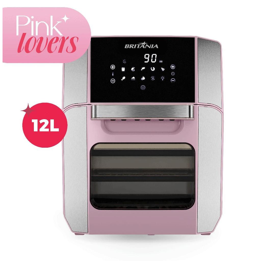 Detalhes do Air Fryer Oven Rosa Britânia 12L 1800W BFR2150RS