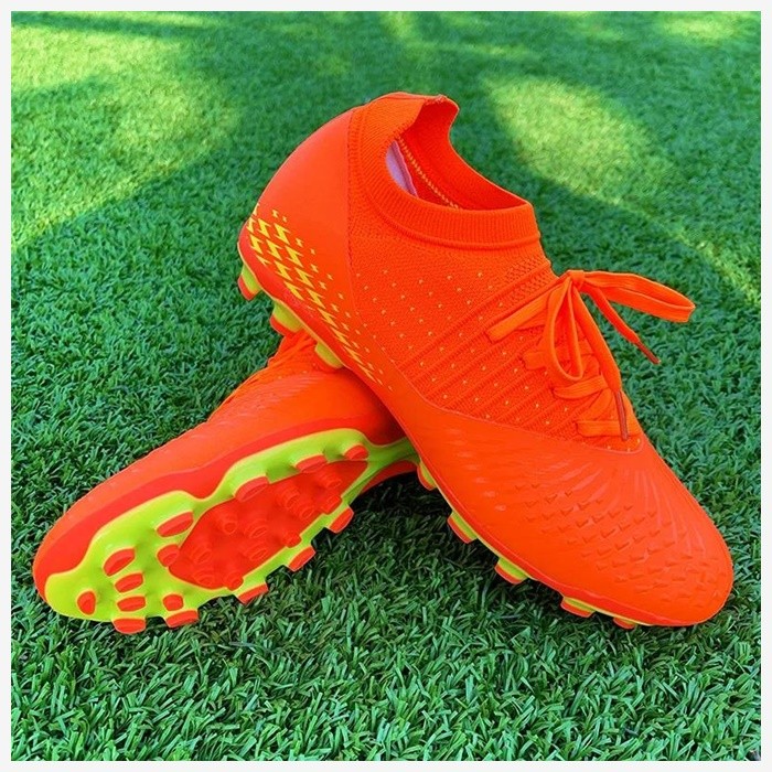 COD Botas de futebol masculinas de cano baixo para treinamento e competição, tênis respiráveis sem costura, unhas longas