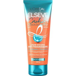 CREME NOTURNO ANTI-TRAVESSEIRO CACHOS LONGOS DOS SONHOS ELSEVE -  200G em Oferta na Shopee