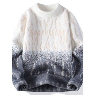 Camisola masculina outono inverno Street Wear adolescente camisola imitação vison velo engrossado quente júnior escola s