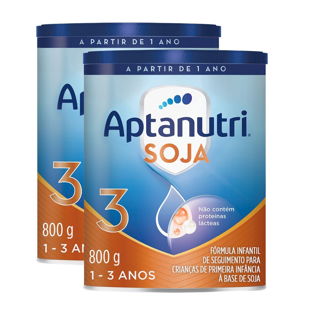 Kit 2 Primeira Infância Aptanutri Soja 3  1-3 Anos 800g em Oferta na Shopee