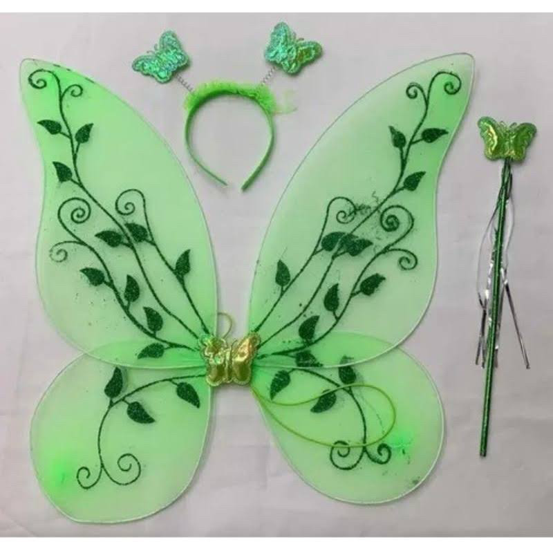 kit acessório fantasia sininho asa varinha e arco