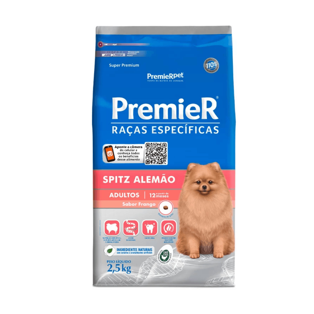 Ração para cães adultos Premier Raças Específicas Spitz Alemão - 2,5kg