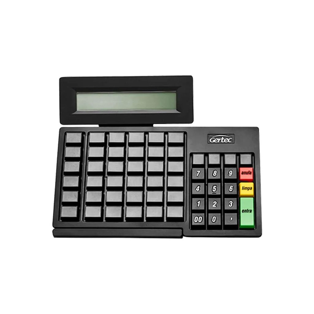 Teclado para PDV Gertec com Display e USB 2.0 em Oferta na Shopee
