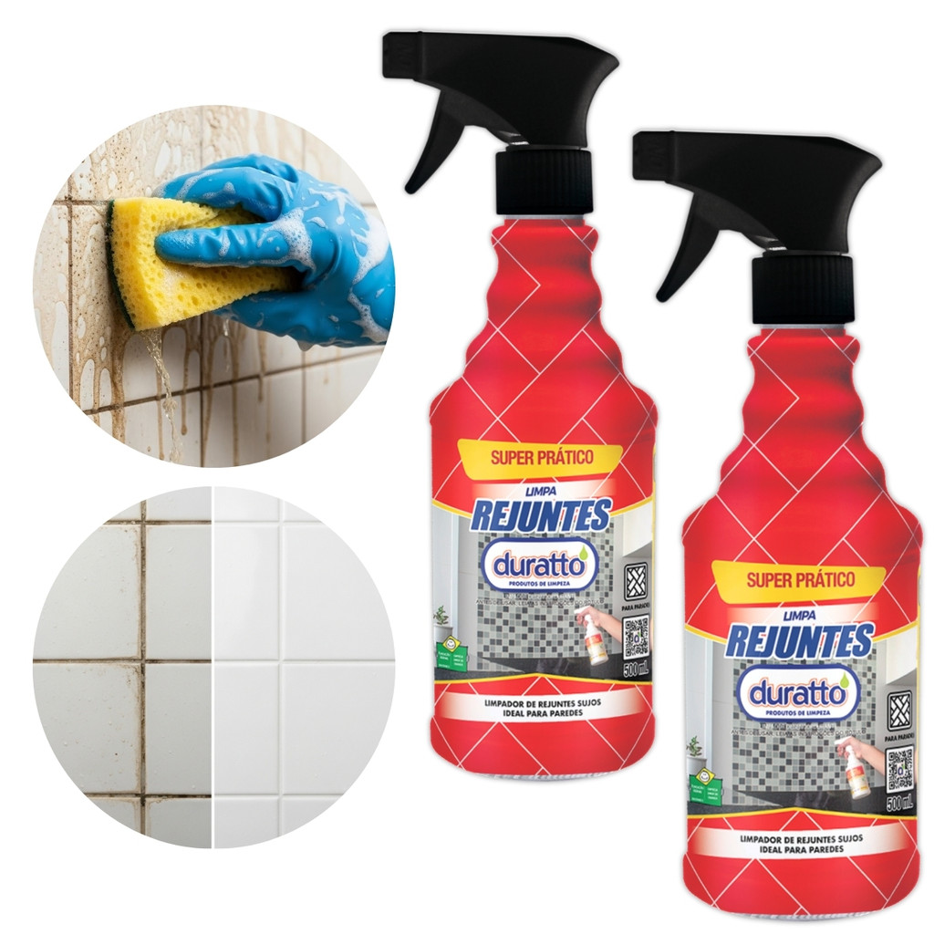 Kit 2 Limpa Rejunte Gatilho Parede Sujo Borrifador Azulejo box Chuveiro Encardido Revitalizador Piso