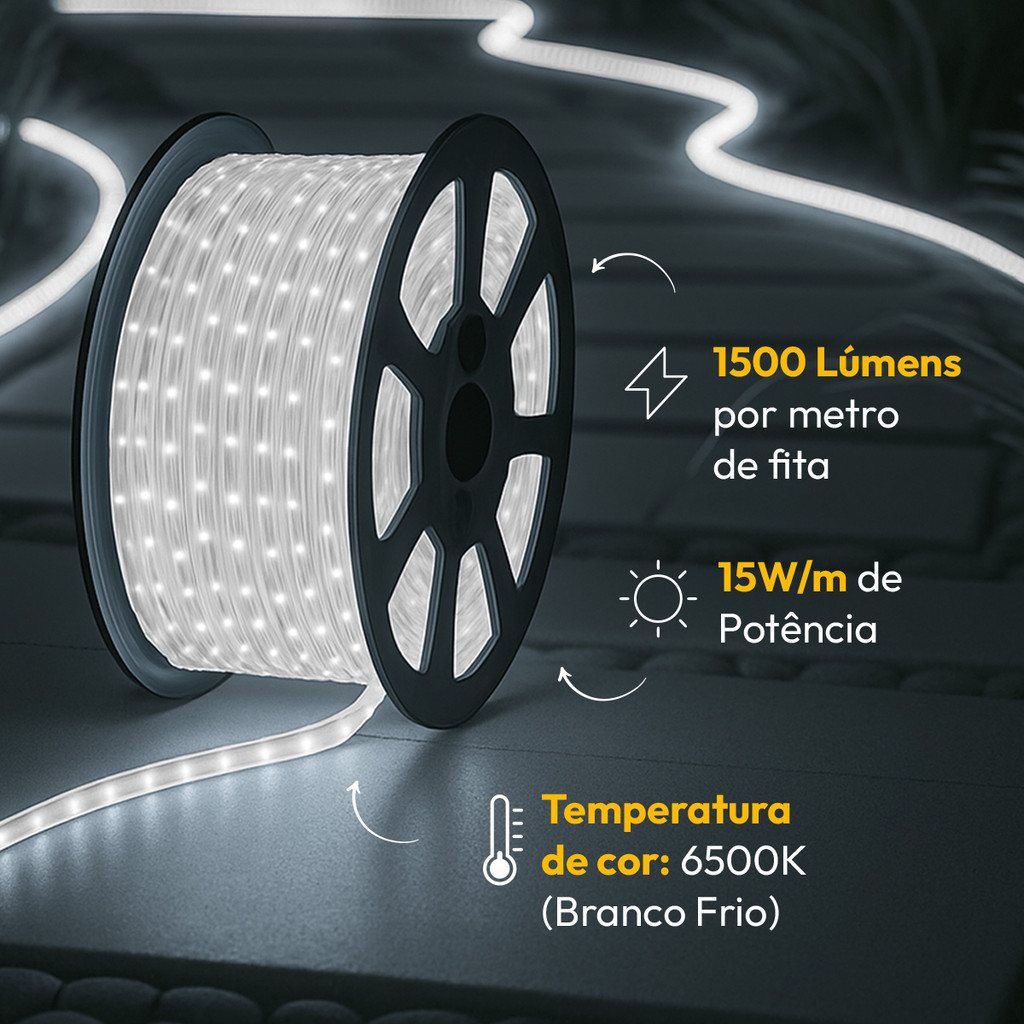 Fita Led Facile 5w 10w ou 15w 2700k 4000k ou 6500k 50ms 127v ou 220v Tensão Direta Alut By Avant