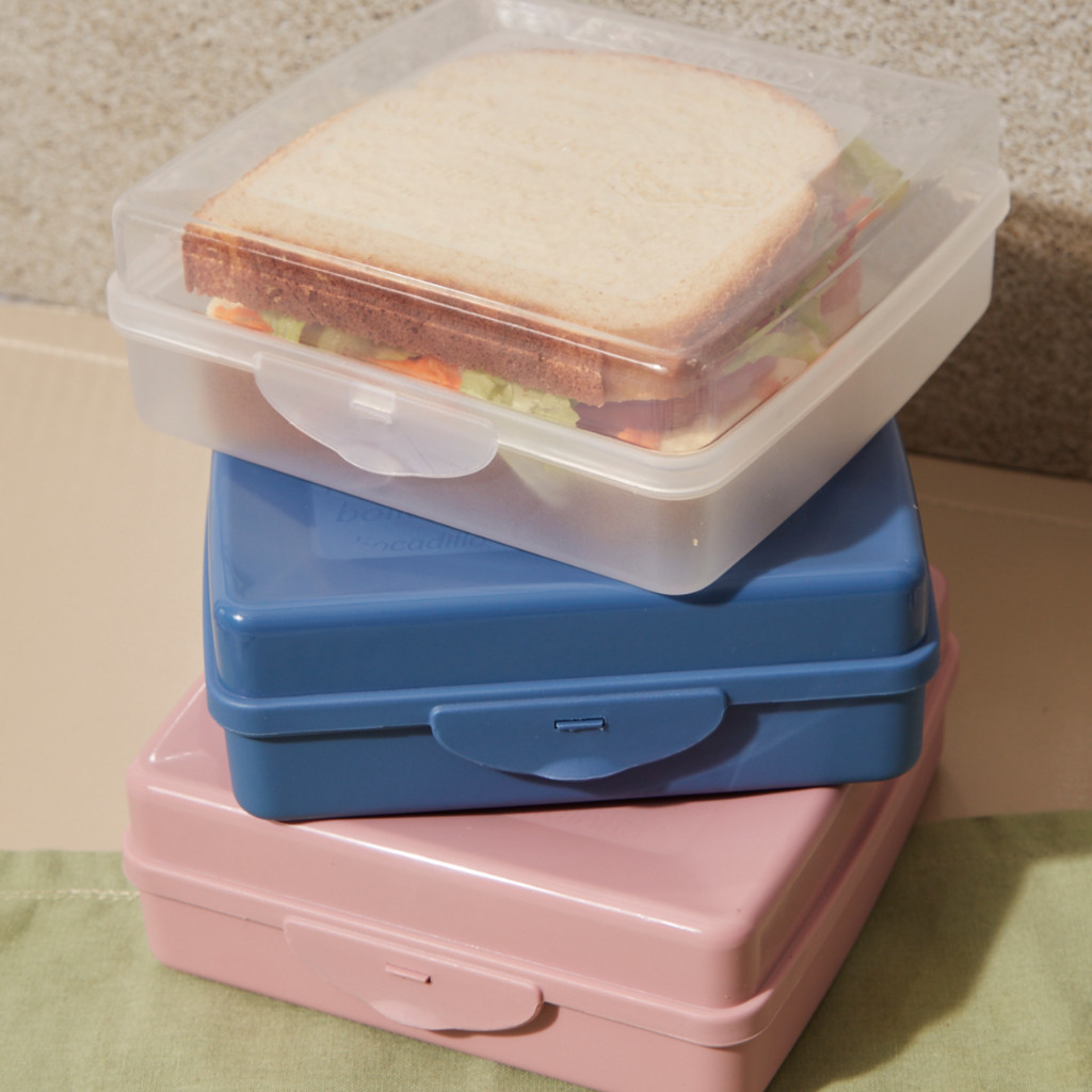 Sanduicheira Plástico Sanremo Rosa Azul Transparente Pote Box Porta Sanduiche Pão Merenda Lanche universal