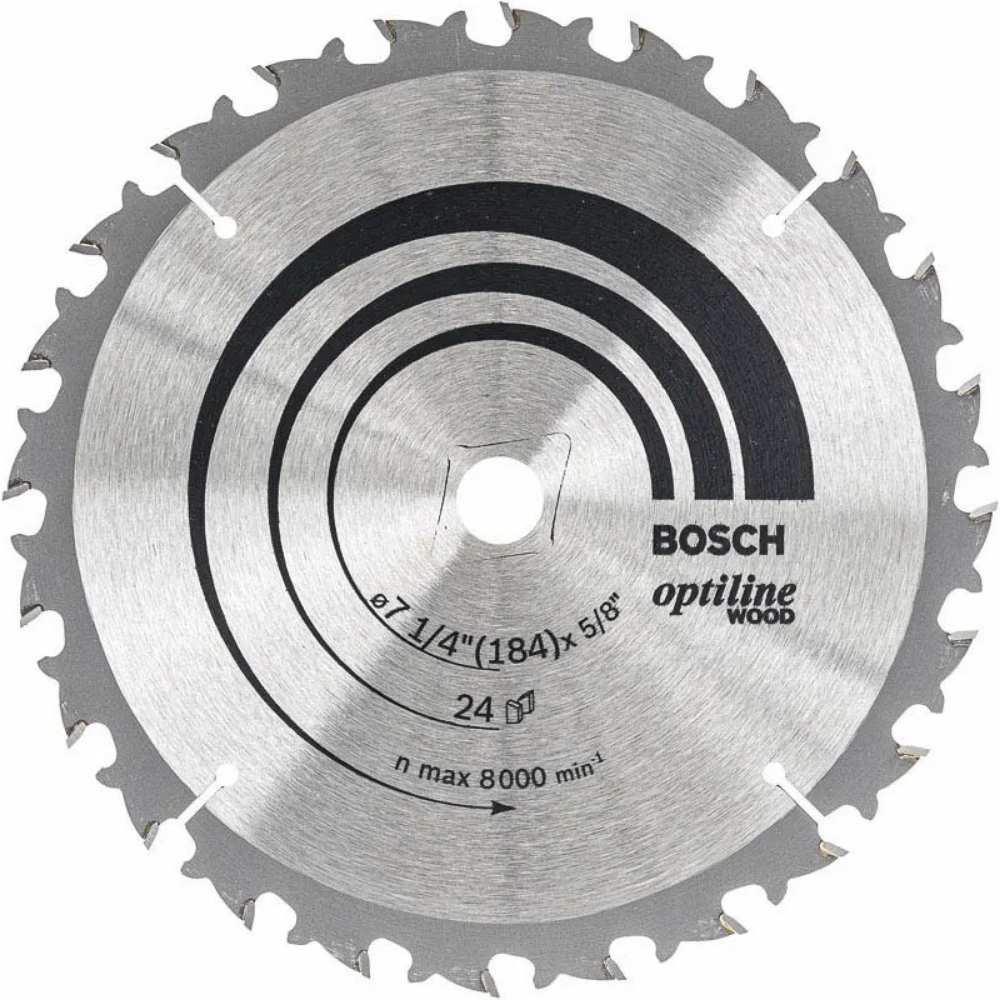 Disco de Corte OptilineWood 184x1,6mm 24 Dentes BOSCH