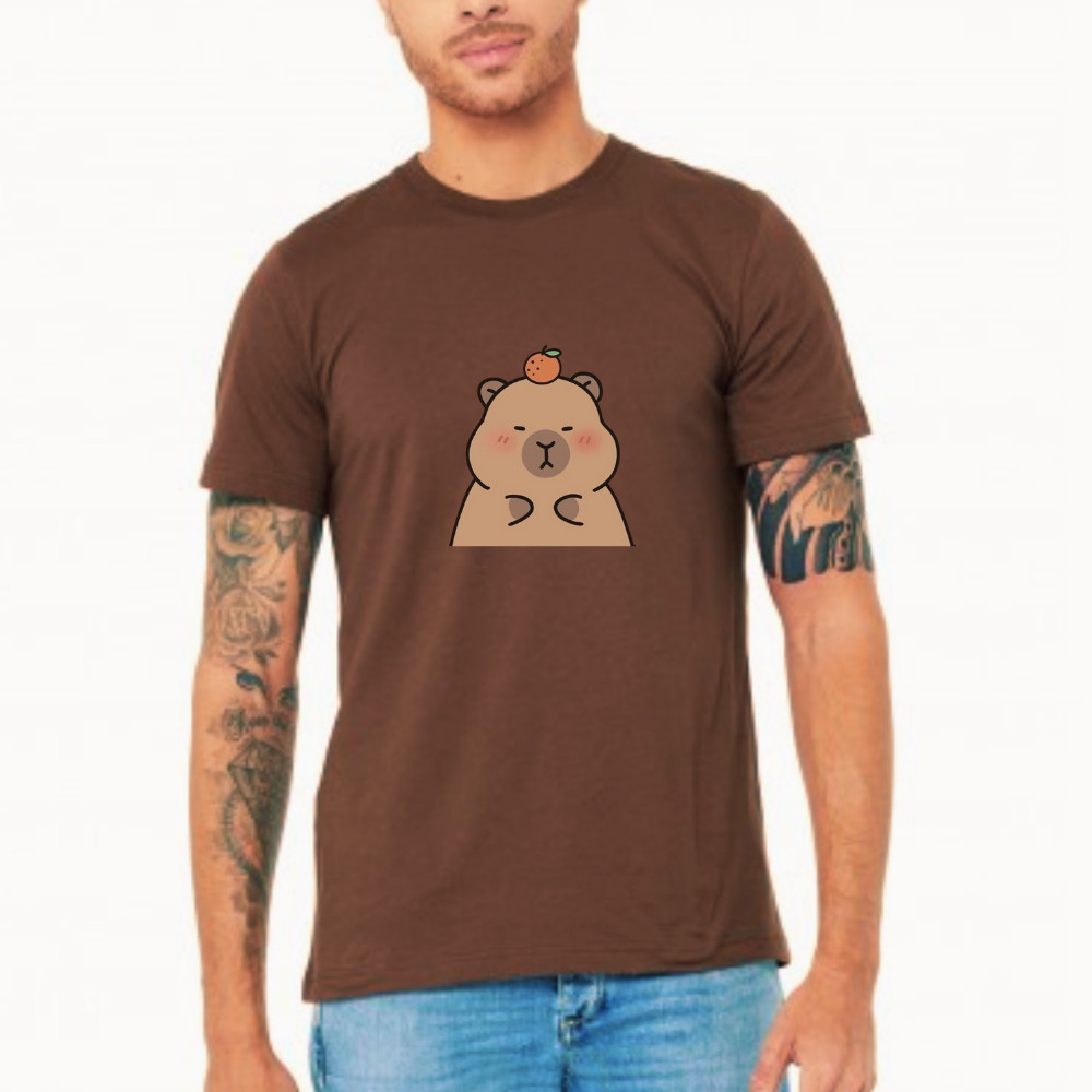 Camiseta Algodão Masculino E Feminino Estampado Capivara Rita Modas