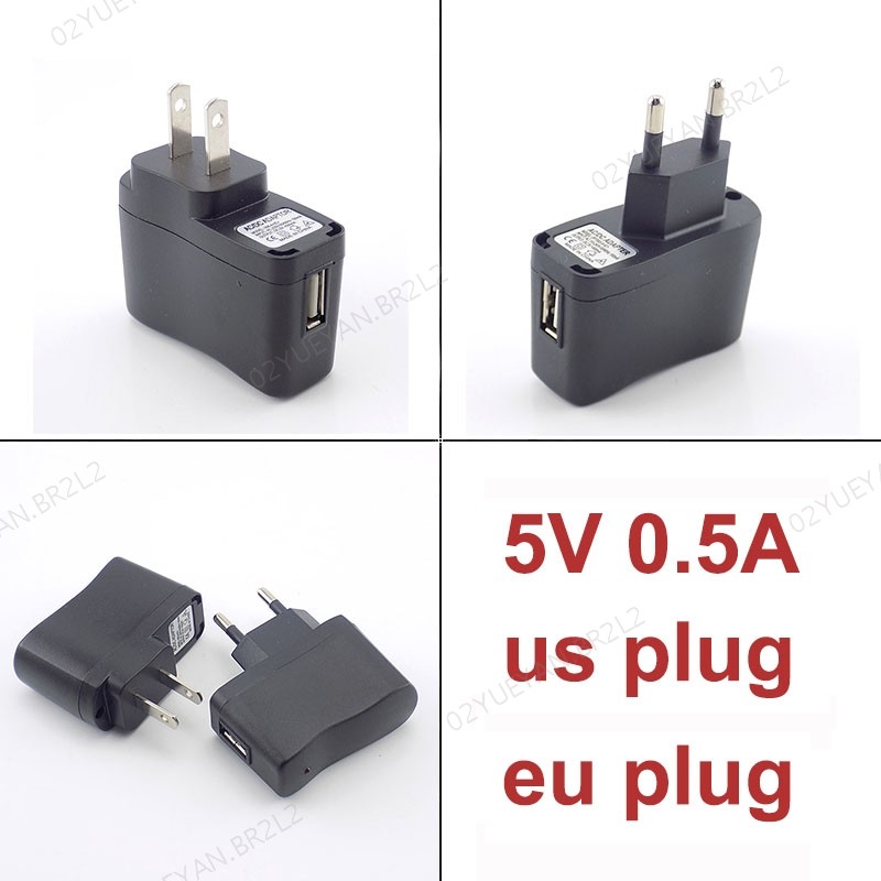 Carregador Micro USB 5V 0.5A 500mAh Universal 100V 240V AC Para DC Adaptador De Fonte De Alimentação Viagem BR2L2