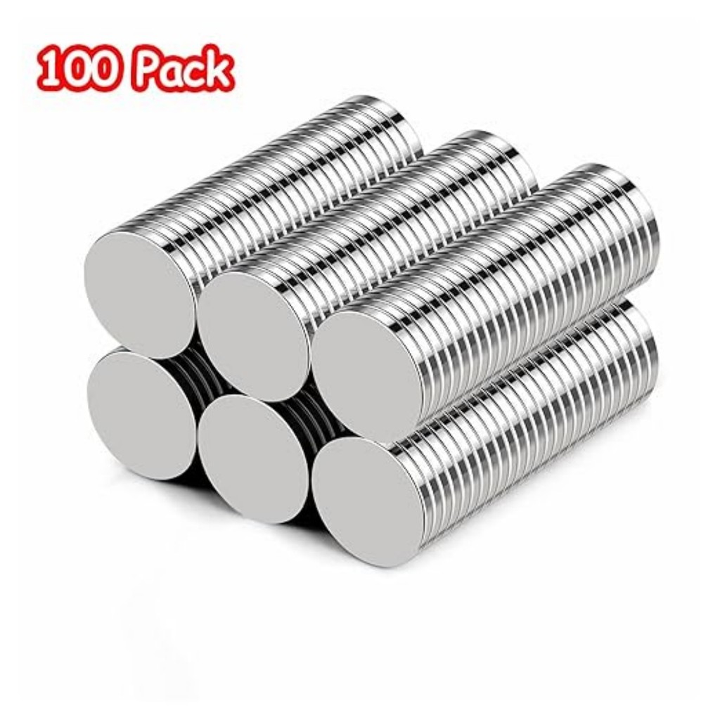100 Peças Super Ímã Neodímio Disco 10x1mm N35 Potente em Oferta na Shopee