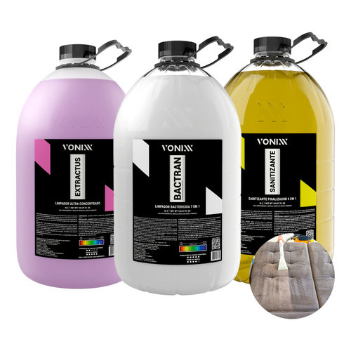 Kit 3 Limpa Estofados Ultra Concentrado Vsc 5 Litros Vonixx