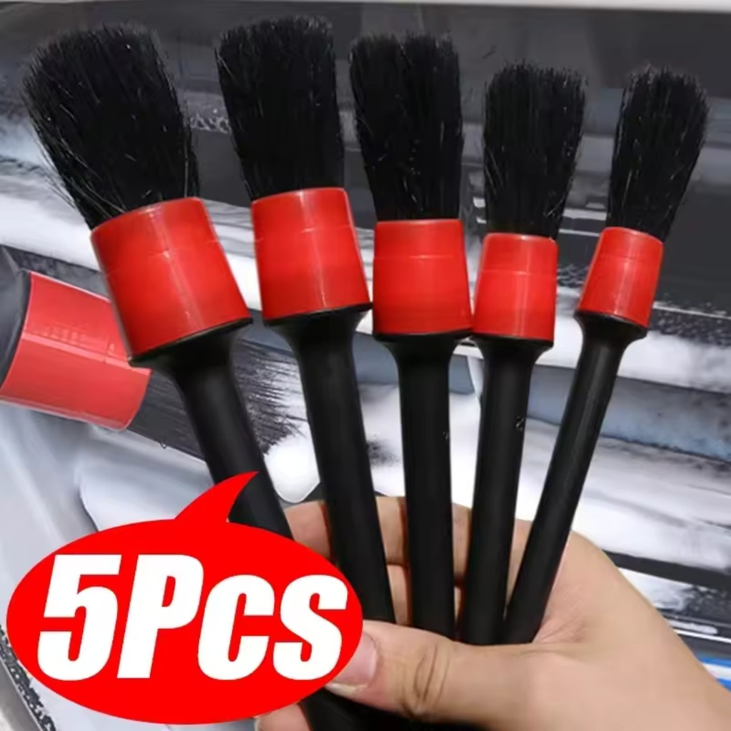 Kit 5 Pincel Para Lavação Detalhamento Automotivos Carro Motos Limpeza Automotiva Rodas em Oferta na Shopee