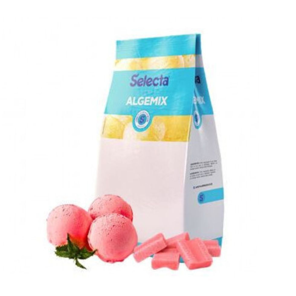 Algemix sabor Chiclete Tutti Frutti 1kg Base para Sorvete Selecta Saborizante em Pó