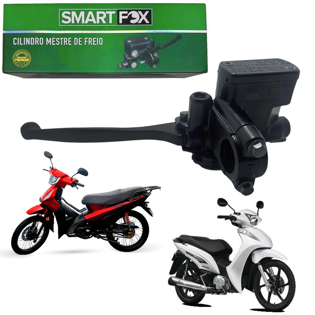 CILINDRO MESTRE BURRINHO DE FREIO COM MANETE SMARTFOX HONDA BIZ 125 SHINERAY PHOENIX 50
