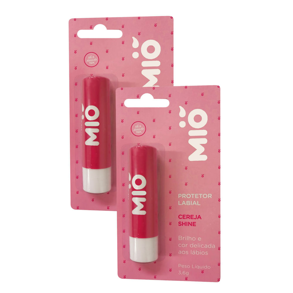 Kit 2 Protetor Labial Mió Sabor Cereja Shine 3,6g em Oferta na Shopee