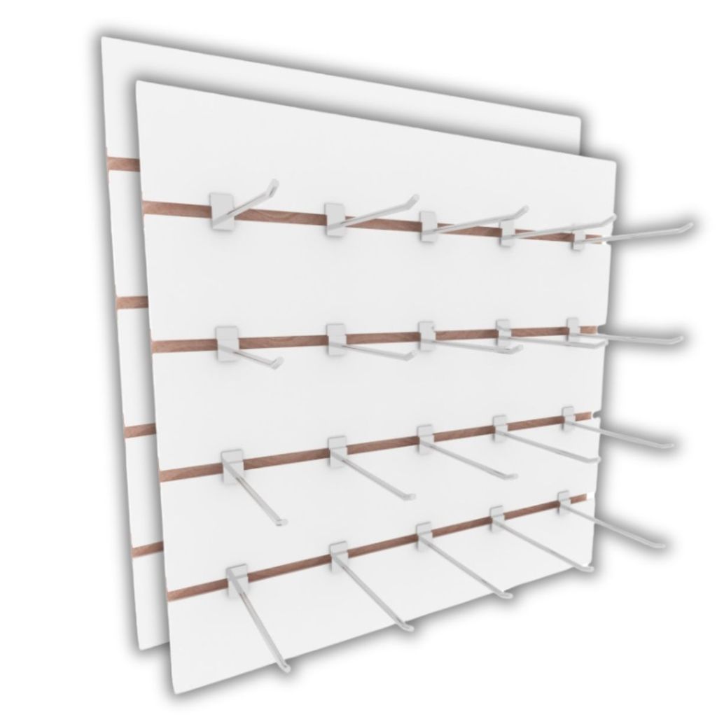 Painel Canaletado Expositor MDF 0,60x0,60 + 20 Ganchos Envio Imediato em Oferta na Shopee