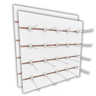 Painel Canaletado Expositor MDF 0,60x0,60 + 20 Ganchos Envio Imediato em Oferta na Shopee