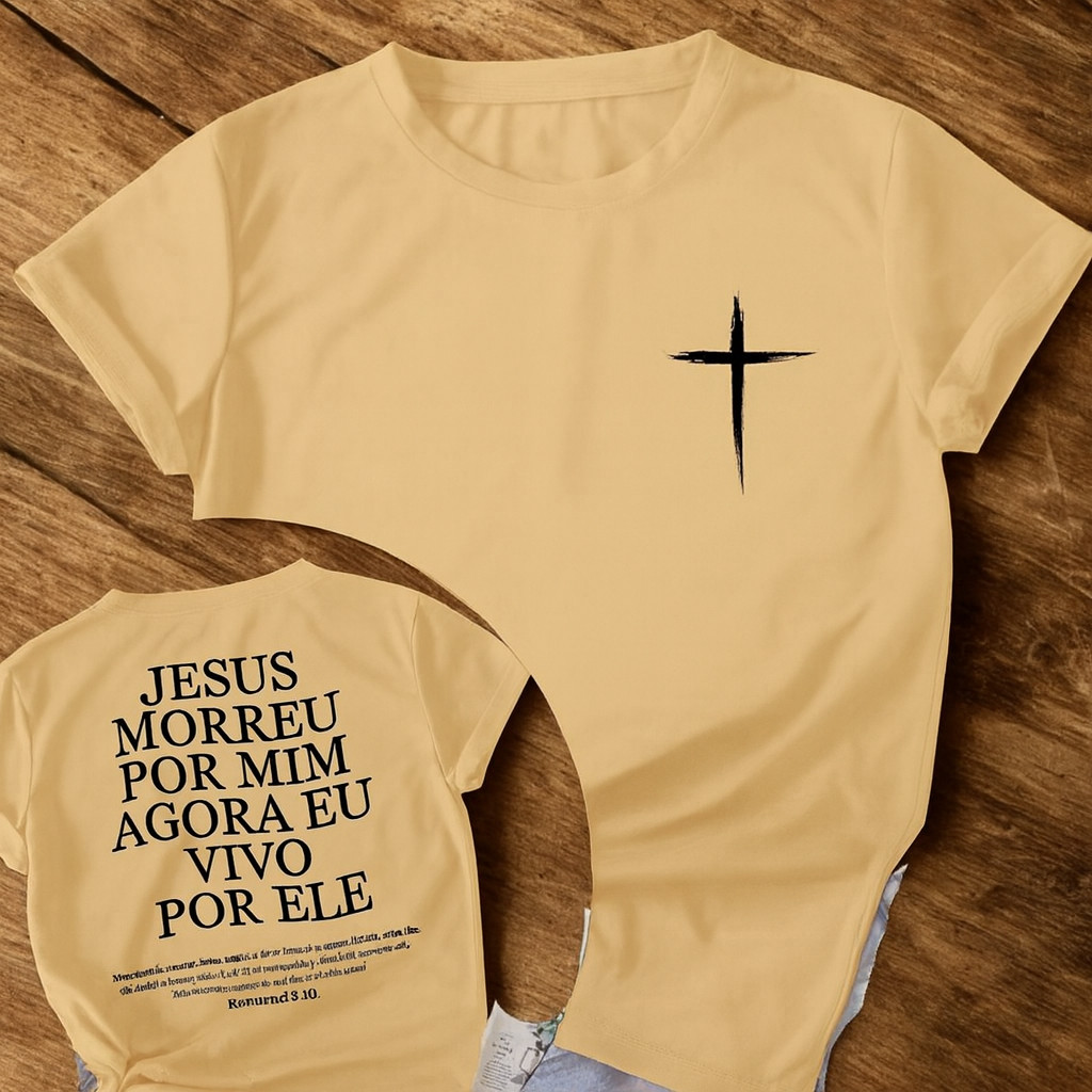 Camiseta Premium Unissex 100% Algodão Vivo Por Ele Envio Imediato