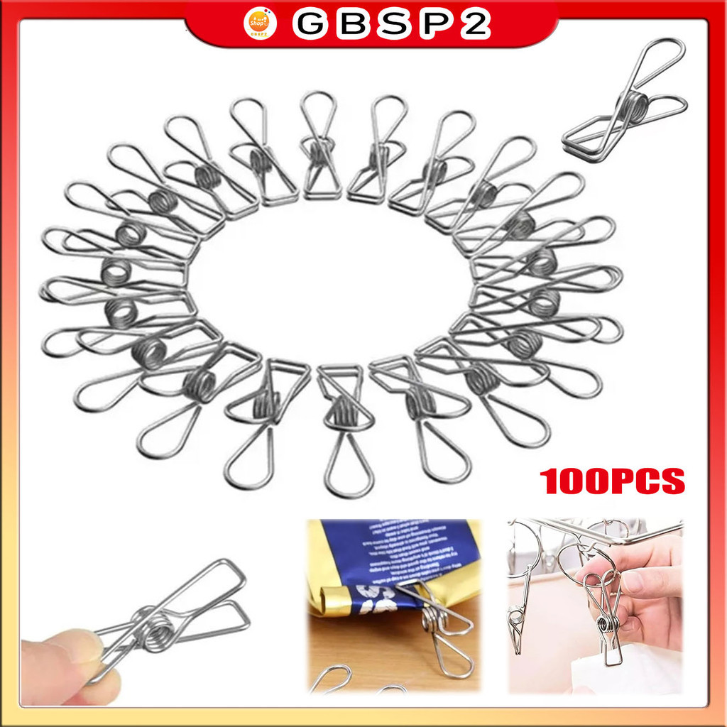Kit 100 Prendedor de Roupa 100% Inox Pregador Roupa Foto Varal Para Roupas Intimas Para Pequenas