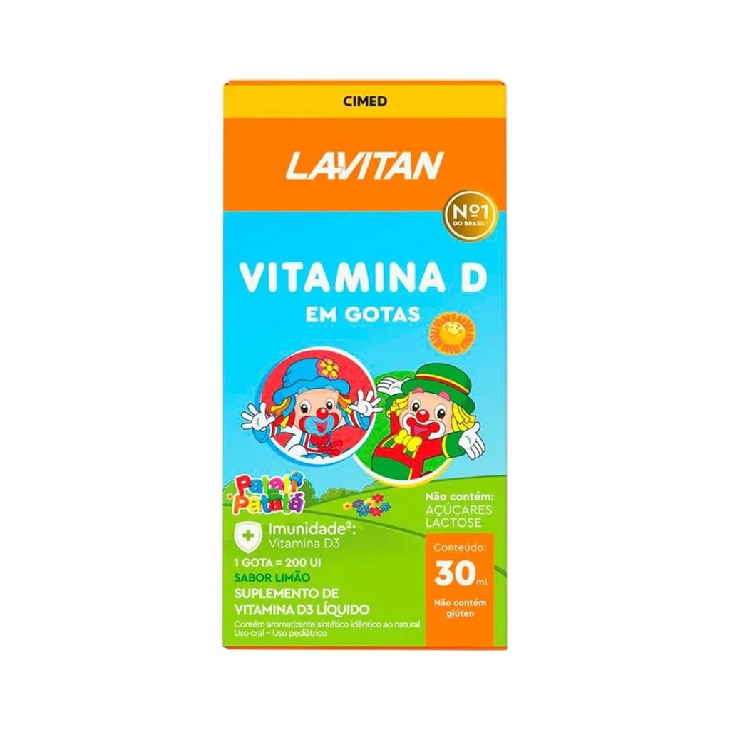 Lavitan Kids Vitamina D Patati Patatá 30ml Limão – Cimed