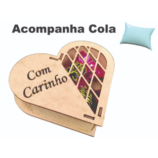 15 Caixas Coração 13 cm Com Carinho, Lembrança, Presentes, dia dos Namorados MDF - Madeira em Oferta na Shopee