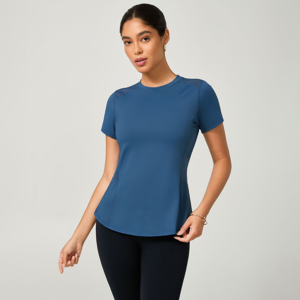 Camiseta Dry Fit Feminina Básica Poliamida Fitness Respirável em Oferta na Shopee