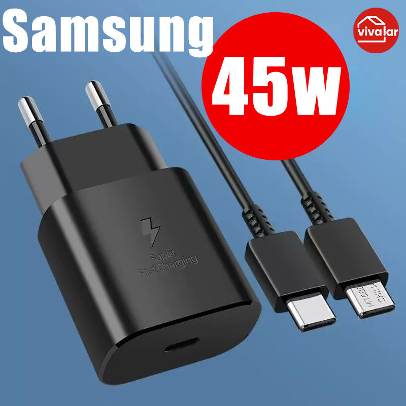 Carregador Rápido 45W Tipo-C Original com Eficiência Energética carregador para celular +cabo de carregamento