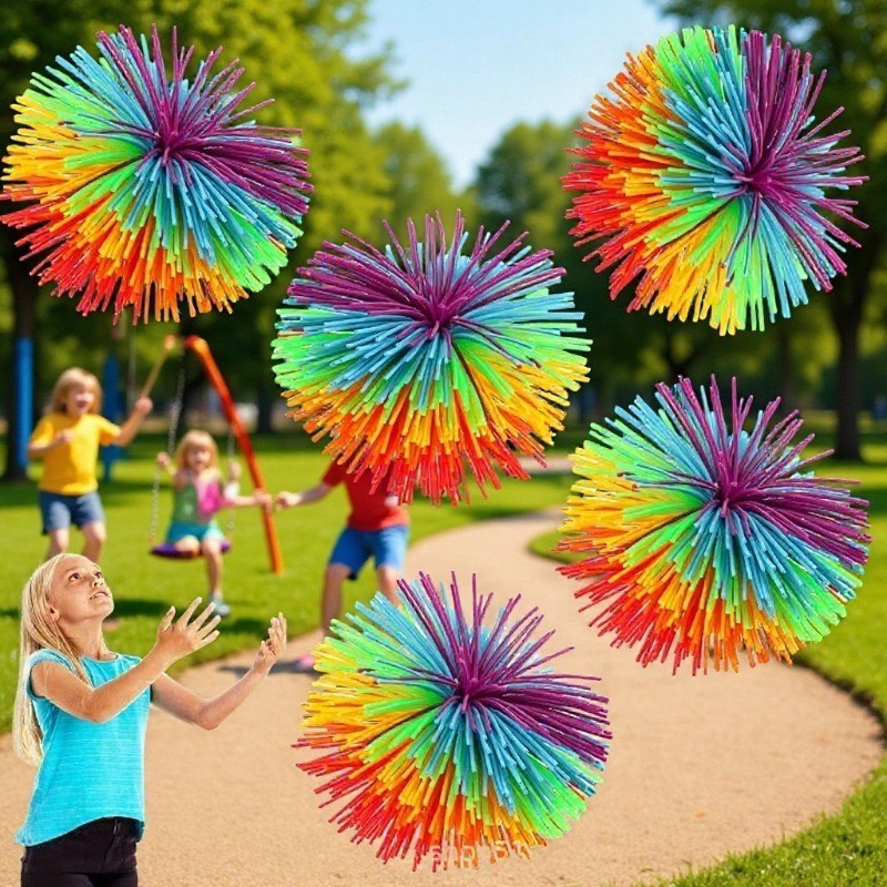 10/5/2 PCS Bola De Seda De Borracha Colorida Arco-Íris Saco De Areia Peluda Peteca Equipamentos Esportivos