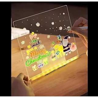 Luminária Criativa com LED, Acrílico e Superfície Apagável para Escrever e Desenhar em Oferta na Shopee