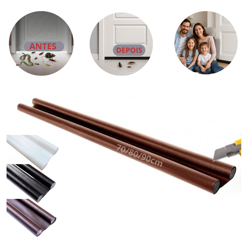 Veda Porta rolinho Antipoeira Contra Água Vento Insetos Isolamento Acústico Para Portas