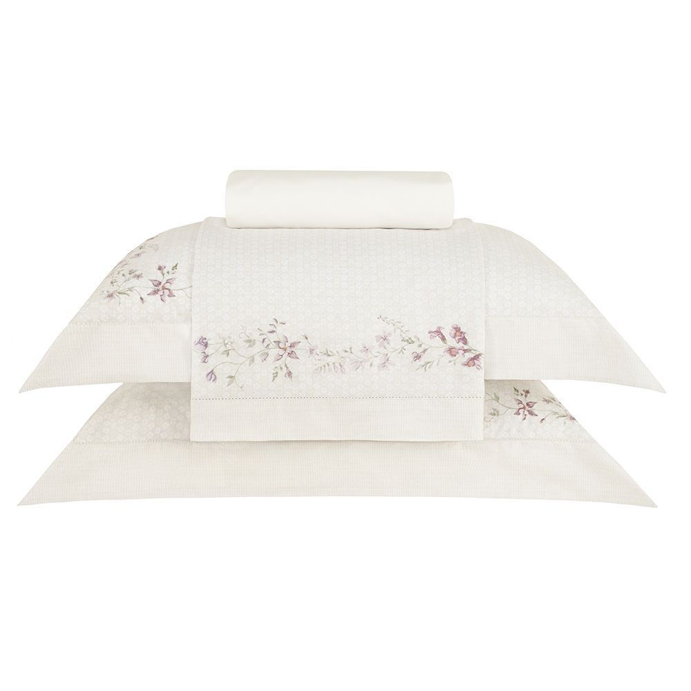 Jogo de Cama King Gran Percalle 200 Fios Buddemeyer Manila 100% Algodão Estampado 4 peças