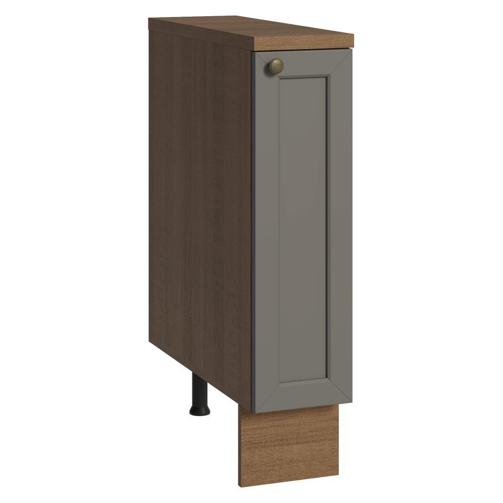 Balcão Porta-Temperos 20 cm 1 Porta Rustic/Cinza Vik Madesa