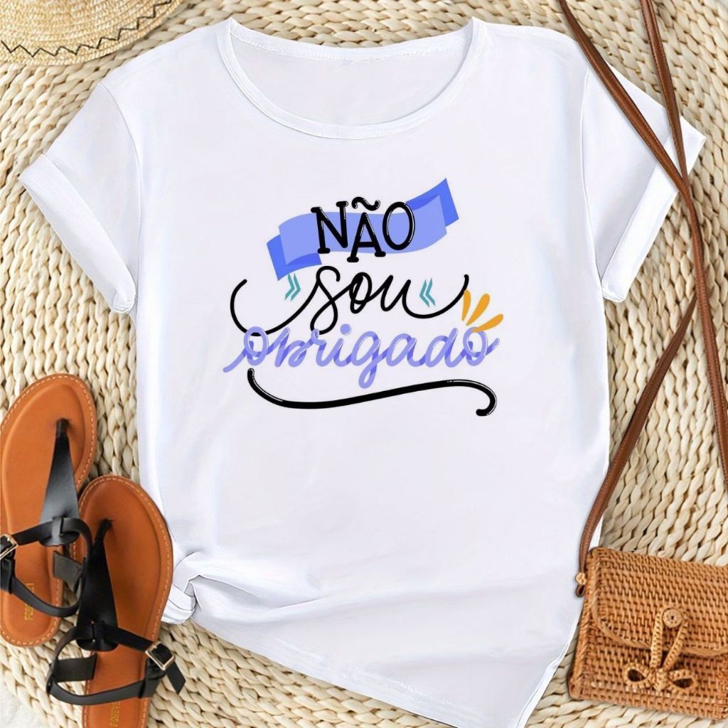 Camiseta Feminina Personalizada Baby Look Estampa UNISEX VARIADAS