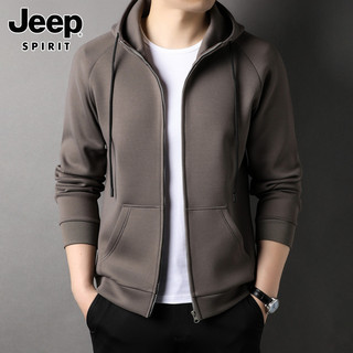 Jeep Cardigan moletom masculino primavera outono novo estilo na moda Casual esportes topo solto jaqueta com capuz