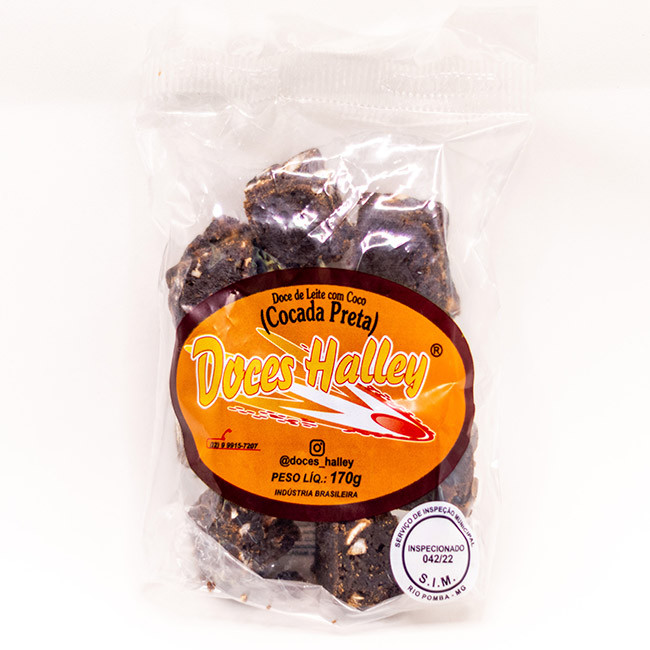 Cocada Preta (Doce de Leite com Coco) Pacote 170g