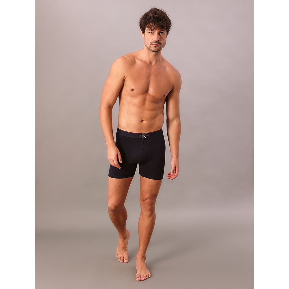 Cueca Low Rise Trunk Cotton Monogram Calvin Klein Underwear - Mescla