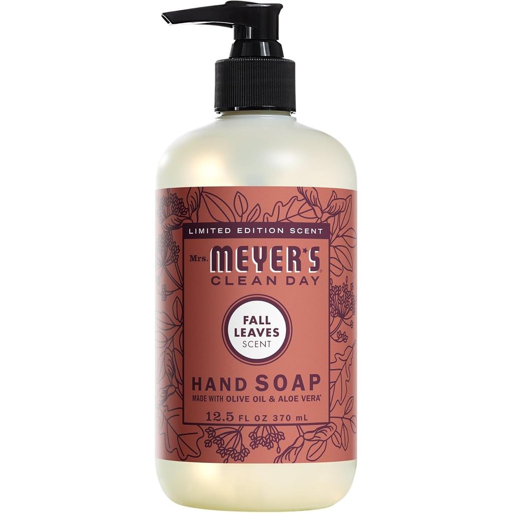 Sabonete Líquido para Mãos Mrs. MEYER'S CLEAN DAY, Aroma de Folhas de Outono, 12,5 fl oz (Pacote com 1)