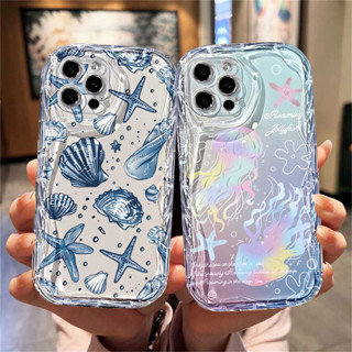Capa Para Samsung A56 A36 A15 A55 A16 A54 A14 A05 A51 A52 A34 A35 A32 A13 A12 A04E Concha Água-Viva Bonito Caso De Telef em Oferta na Shopee