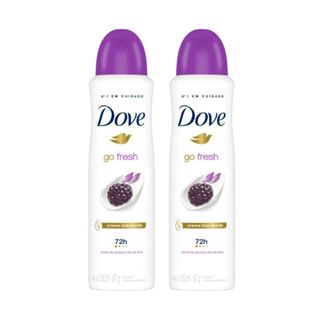Kit 2 Desodorante Antitranspirante Aerosol Dove Go Fresh Amora e Flor de Lótus 150ml em Oferta na Shopee