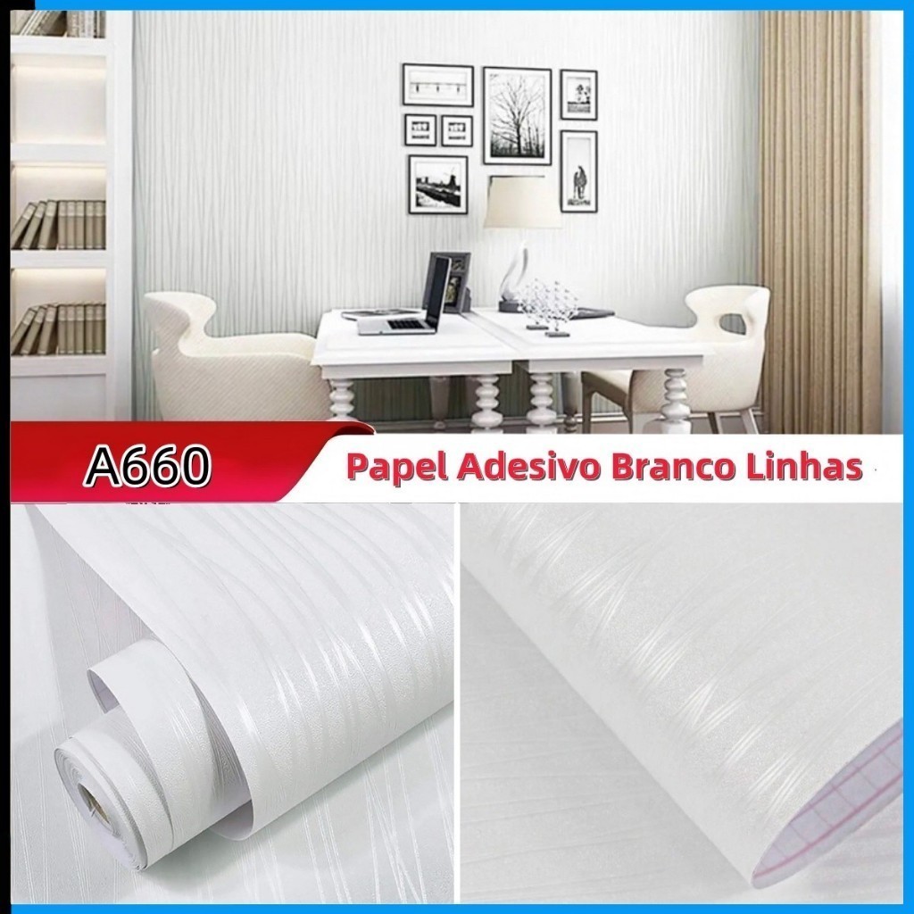 Papel de Parede 3D Linha Branco 5M Adesivo Autocolante para Sala  1/2/3 Peças em Oferta na Shopee