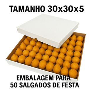 10 Caixa Festa 30x30x5 cm – Tampa e Fundo – Papelão Branco e Kraft – Qualidade Premium Envio Imediato em Oferta na Shopee