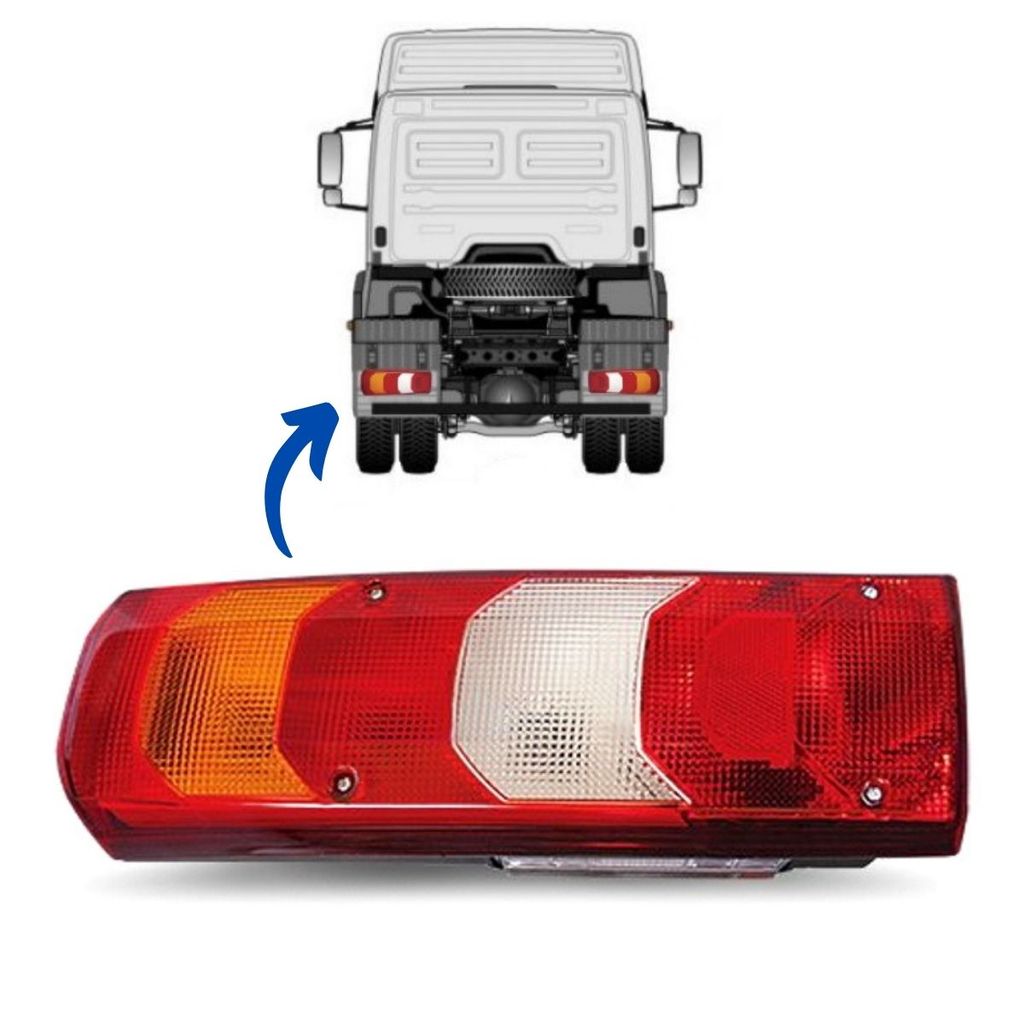 Lanterna Traseira Esquerda Caminhão Mercedes Benz Actros Accelo Atego Axor