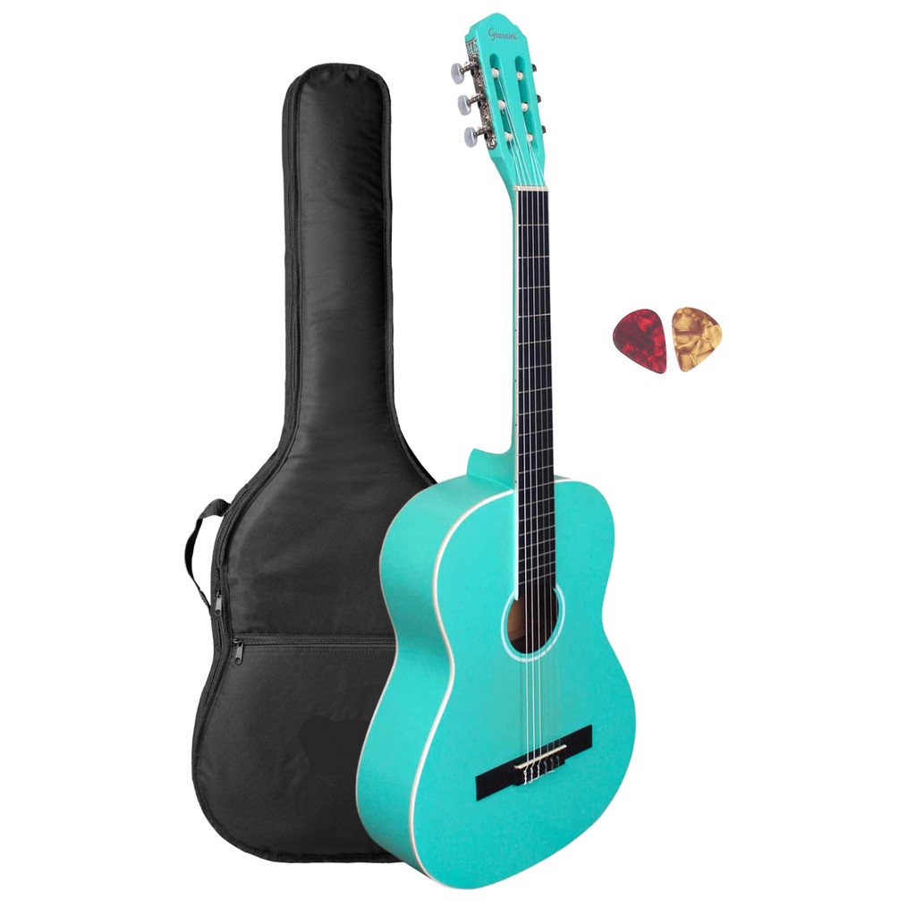 Violão Nylon Giannini N-14 Azul Acústco + Capa Almofadada
