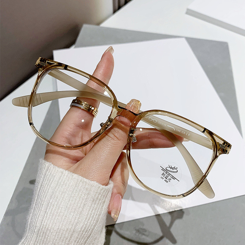 Óculos quadrados de estilo retrô, armação transparente ultraleve, óculos com filtro de luz azul, lentes planas, óculos d